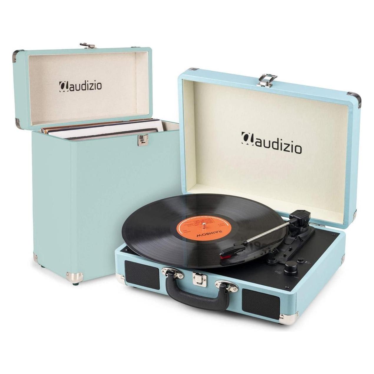 Audizio Giradischi Retro Con Custodia (Handmatig), Platenspeler, Blauw