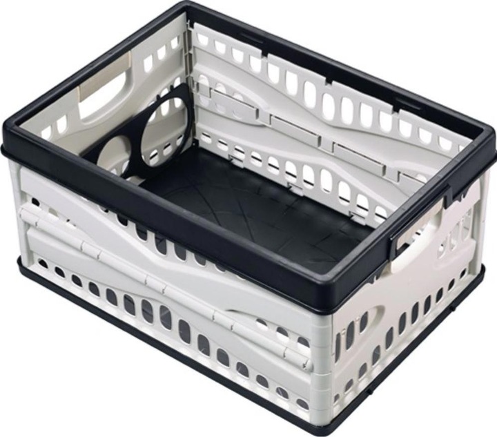 Produktbild Lockweiler Klappbox L485xB345xH230mm Inhalt 35 l mit 2 Griffen und Flaschenhalter schwarz-grau (35 l)