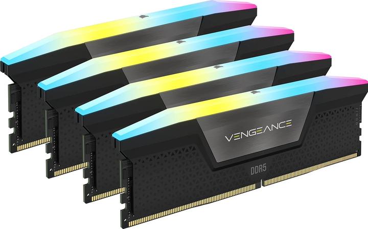 Image du produit Corsair VENGEANCE RGB DDR5 6400MT/s 96GB (4x24GB) Intel XMP (4 x 24 Go, 6400 MHz, RAM DDR5, DIMM)