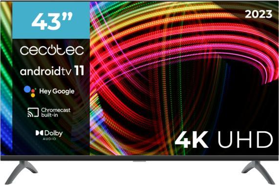 Actual product image Cecotec TV 43" LED 4K UHD FRAMELESS ANDROIDTV 11 ALU30043 (43", LED, 4K)