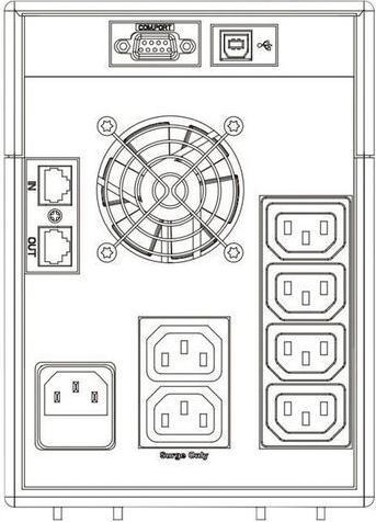 Image du produit ABB PowerValue 11LI Pro 1000VA (1000 VA, 600 W, Line-interactive Onduleur)