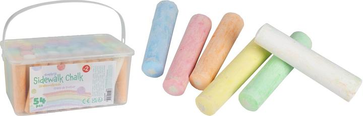 Actual product image Champ Jumbo Road Chalk, 54 pieces (White, Yellow, Blue, Orange and green, Red, 54 x)