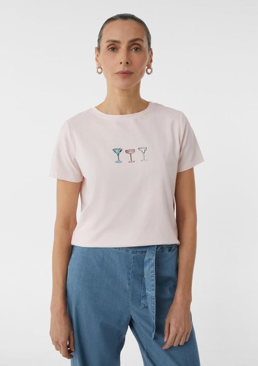 Produktbild Comma T-Shirt Jersey-T-Shirt aus Baumwollmix mit Print (46)