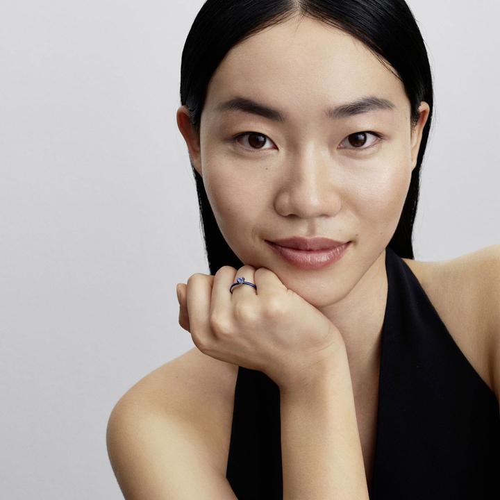 Produktbild Pandora Blue Chakra Heart Ring (52, 925 Silber)