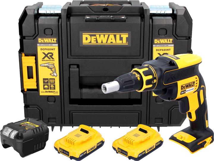 Produktbild DeWalt DCF 620 D2T Akku Trockenbauschrauber 18 V 30 Nm Brushless + 2x Akku 2,0 Ah + Ladegerät + (Trockenbauschrauber)