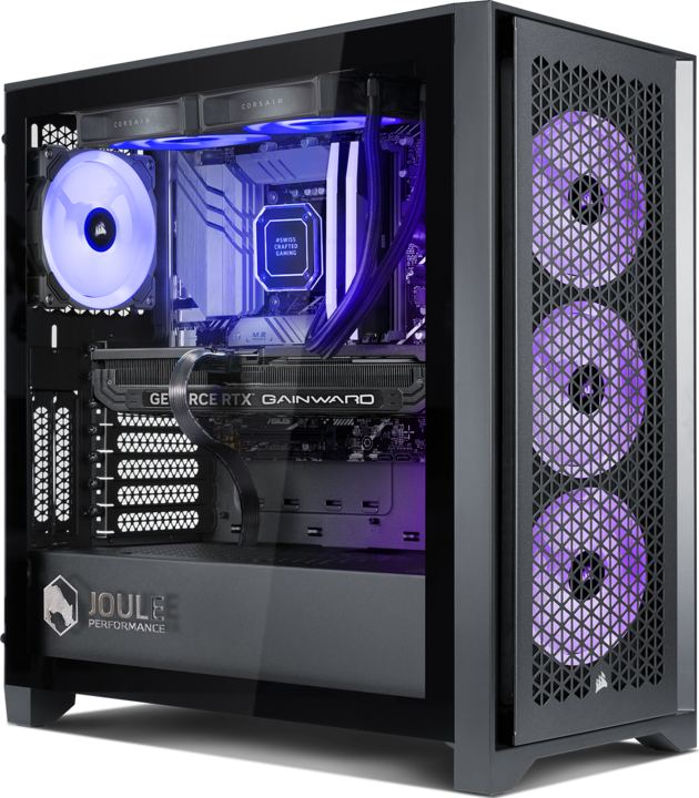 Produktbild Joule Performance High End Gaming PC RTX4090 R7X3D 64GB 4TB L1133901 (AMD Ryzen 7 260, 64 GB, 4000 GB, GeForce RTX 4090)