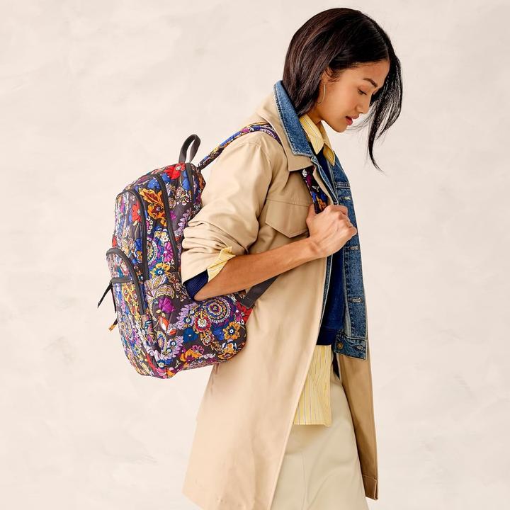 Actual product image Vera Bradley Cotton Large Bancroft Backpack