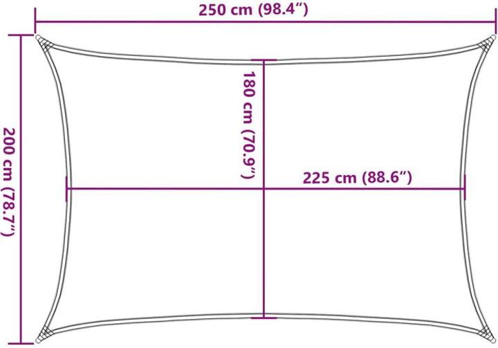 Actual product image vidaXL Sonnensegel (200 x 250 cm)