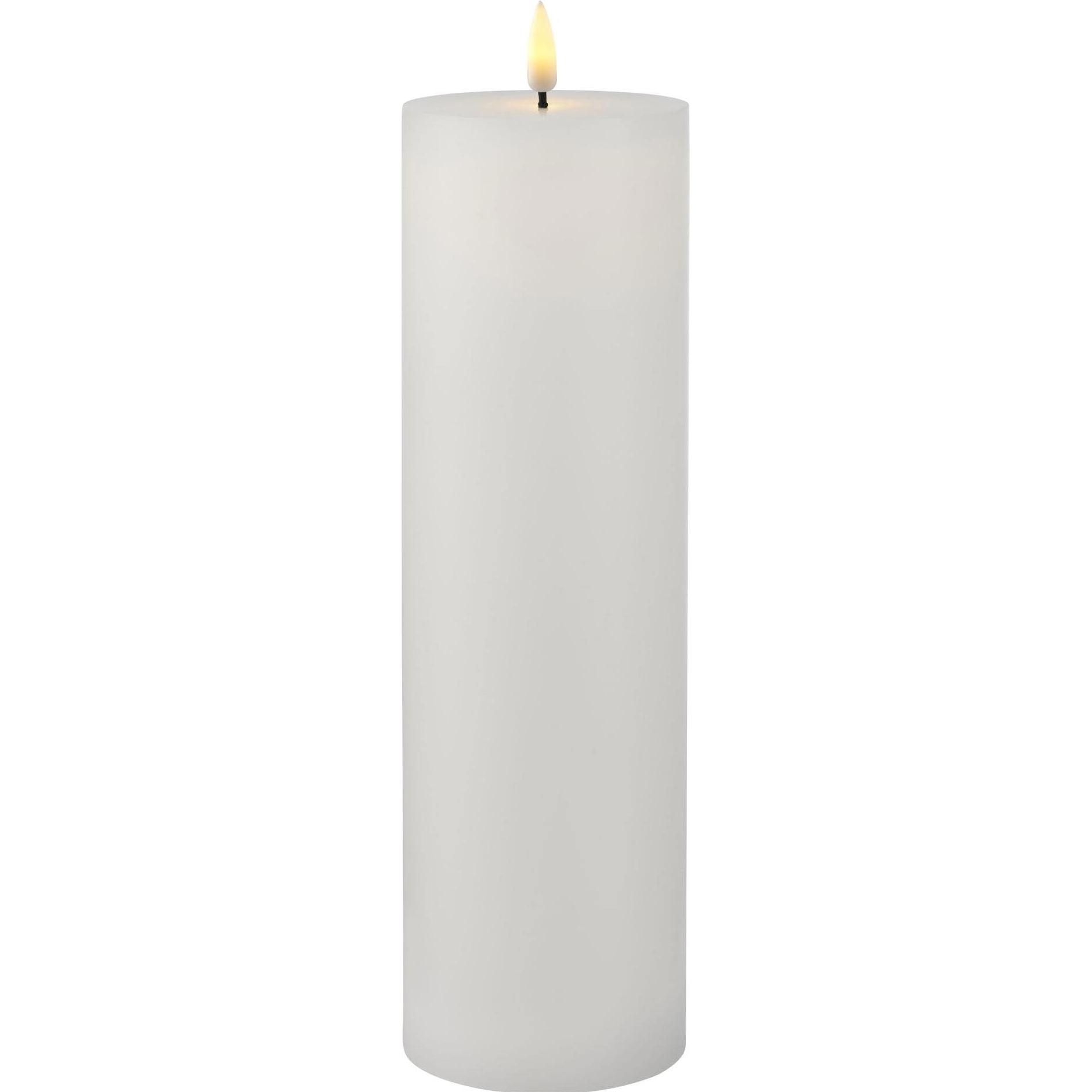 Sirius, LED Kerzen, LED-Kerze Sille 7.5 cm x 25 cm, Weiss (1 x)