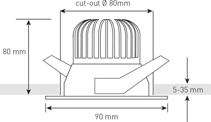 Actual product image Max Hauri maxLUCE mounting frame "68" for LED lamps with GU10 base