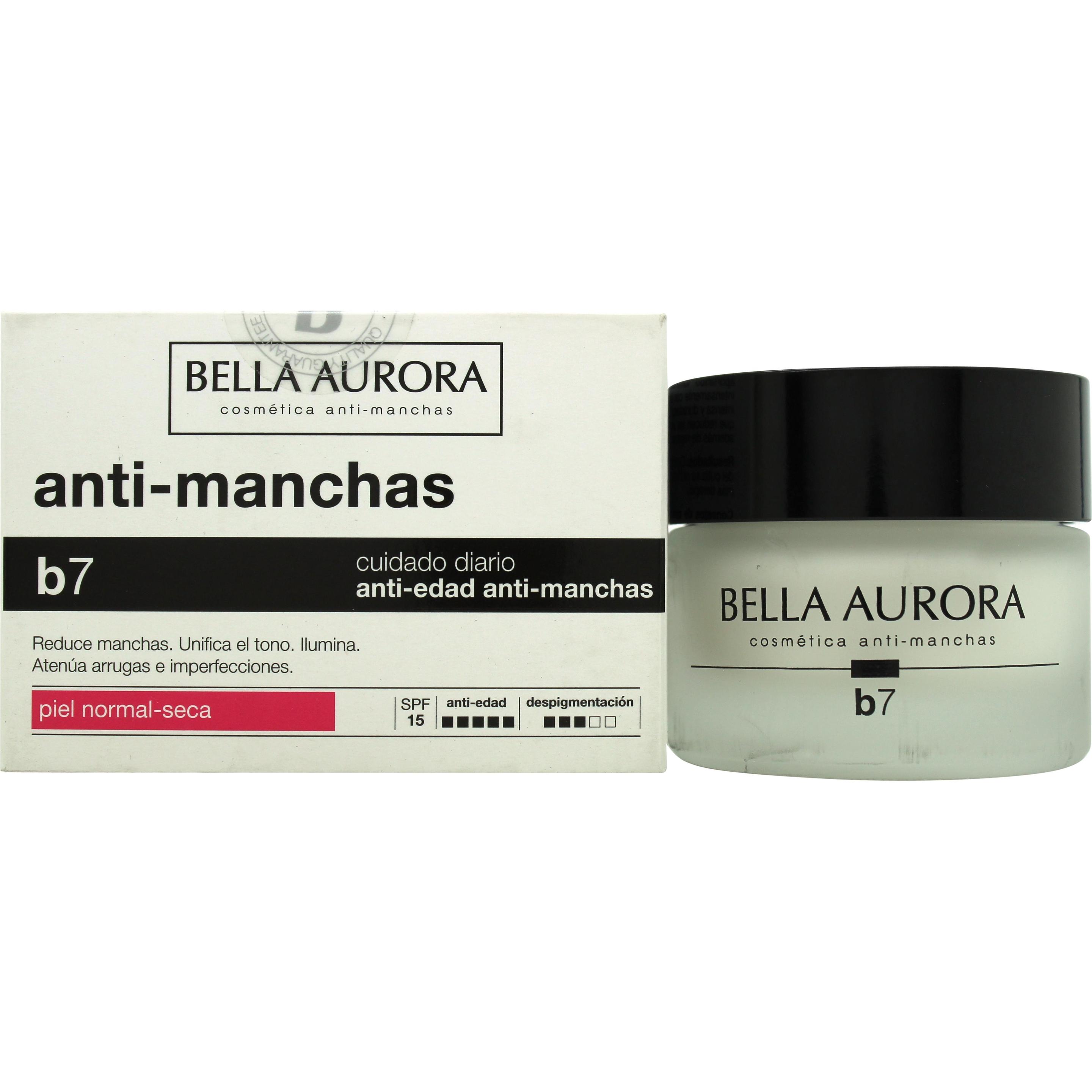 Bella Aurora Unisex Crema Viso, B7 Trattamento Viso Anti-Macchie - 50 Ml (50 Ml, Da Giorno, Spf 15)