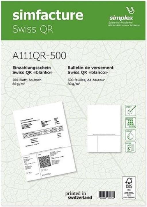 Actual product image Simplex Swiss QR (500 x)