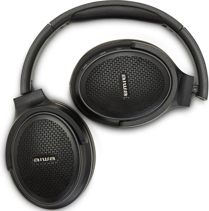 Immagine prodotto Aiwa Cuffie On-Ear Bluetooth HST-250BT con HyperBass, nero UE (12 h, Cablato, Senza fili)