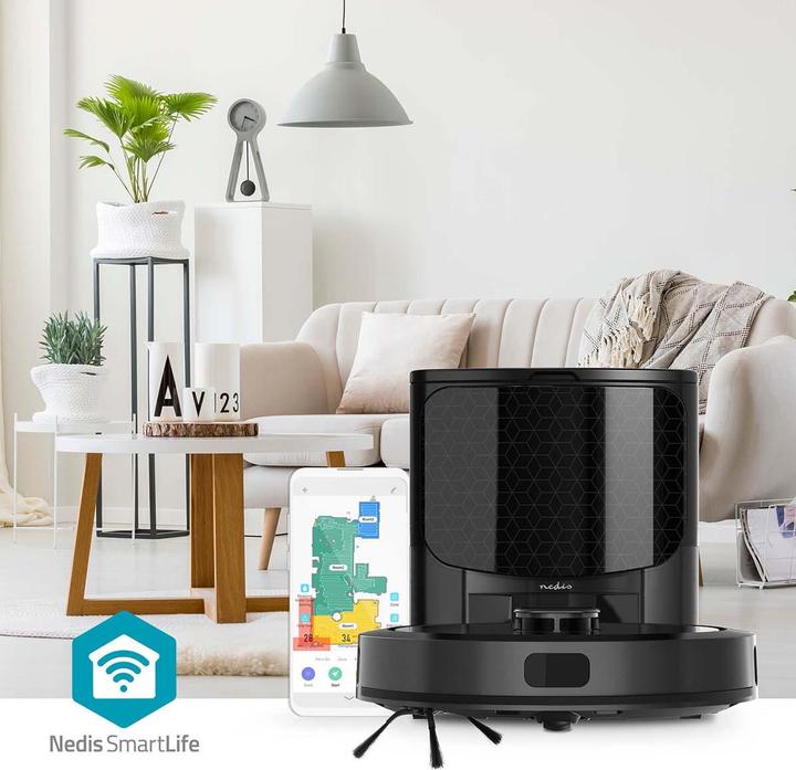 Produktbild Nedis SmartLife Roboter-Staubsauger Laser-Navigation | Wi-Fi | Kapazität Auffangbehälter: 0.6 l | Au (4000 Pa, Wischtuch)