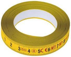 Actual product image Bahco Adhesive steel measuring tape "R" L-6m. 13mm scale from left to right (600 cm)