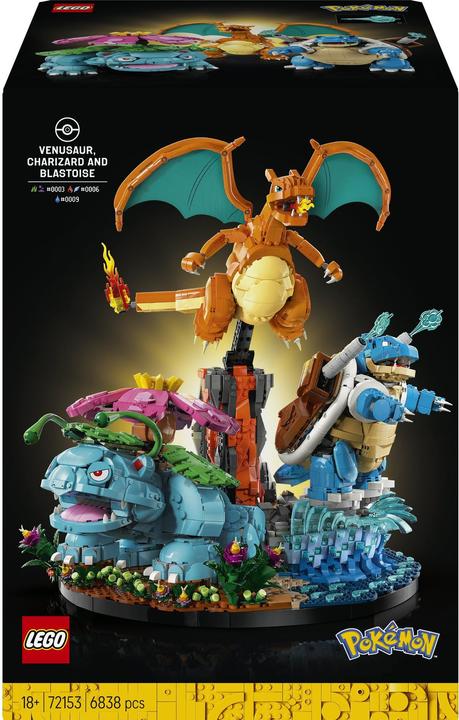 LEGO Bisaflor, Glurak and Turtok (72153, LEGO Pokémon)