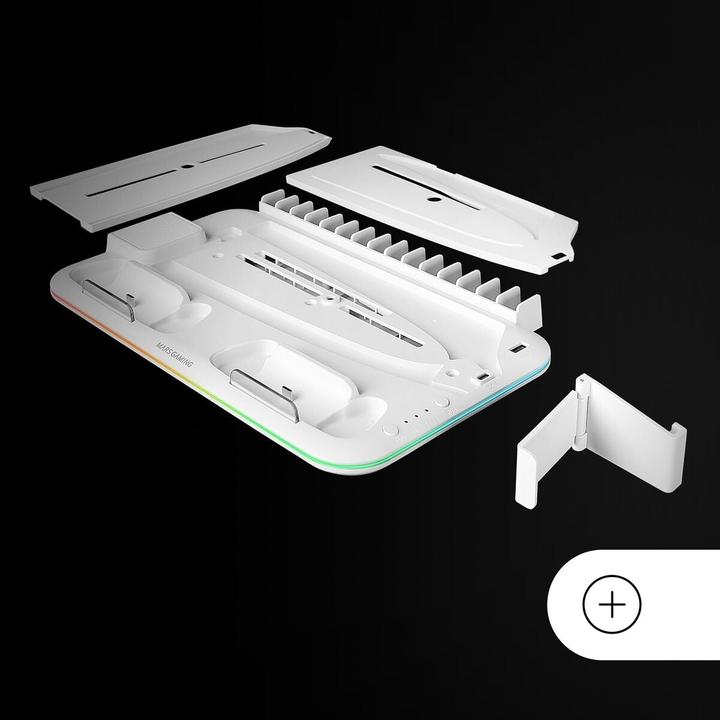 Image du produit Mars Gaming Support Multifonction Mps5-B2 RGB Pour Ps5 (Blanc) (Filaire)