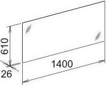 Produktbild Keuco Kristallspiegel EDITION 11 1400x610x26mm (140 x 61 cm)