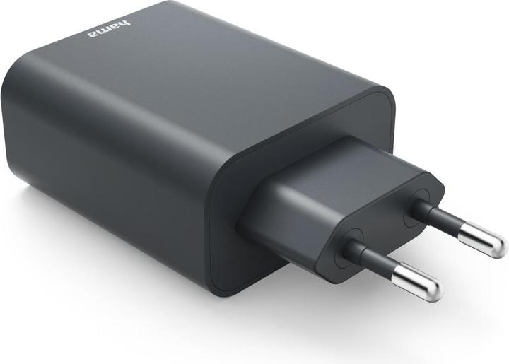 Produktbild Hama Schnellladegerät, USB-C, USB-A, Power Delivery (PD), 45 W, Anthrazit (45 W, 2 Ports)