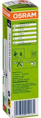 Immagine prodotto Osram Lampada fluorescente 13W 2700K (G24q-1, 900 lm, 10x)