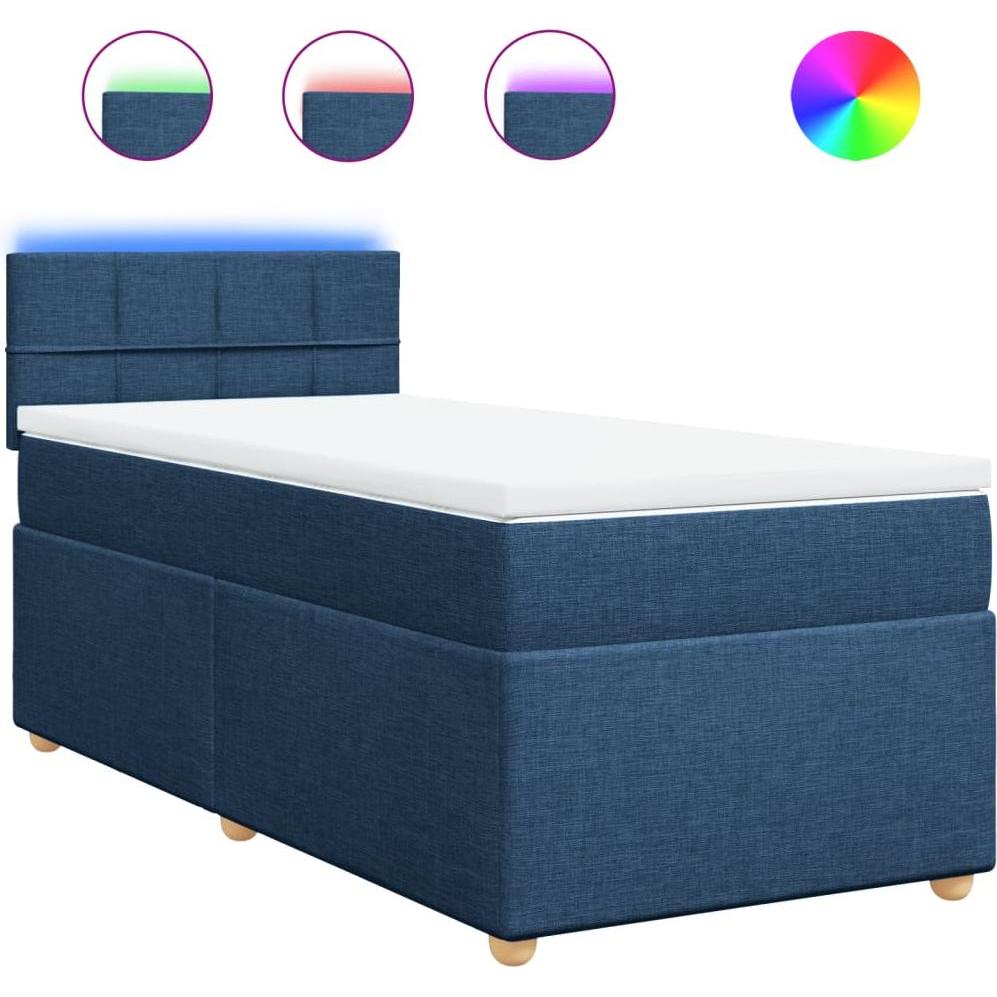 Thumbnail - VidaXL, Bett, Bo x springbett mit Matratze 120 x 200 cm Stoff (120 x 200 cm)