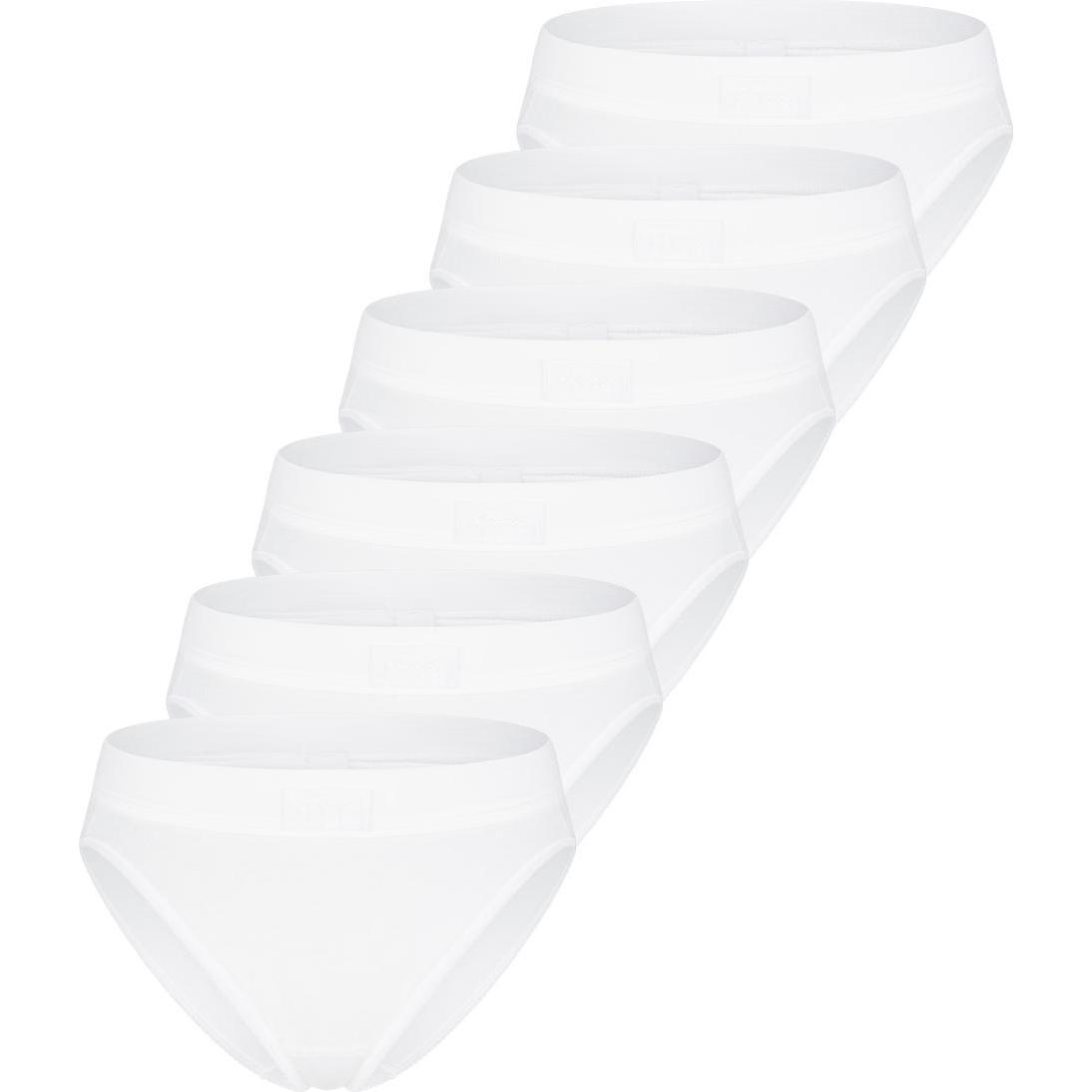 Sloggi, Damen, Unterhosen, 6er Pack Double Comfort Tai Slip, Weiss, (42, 6er Pack)