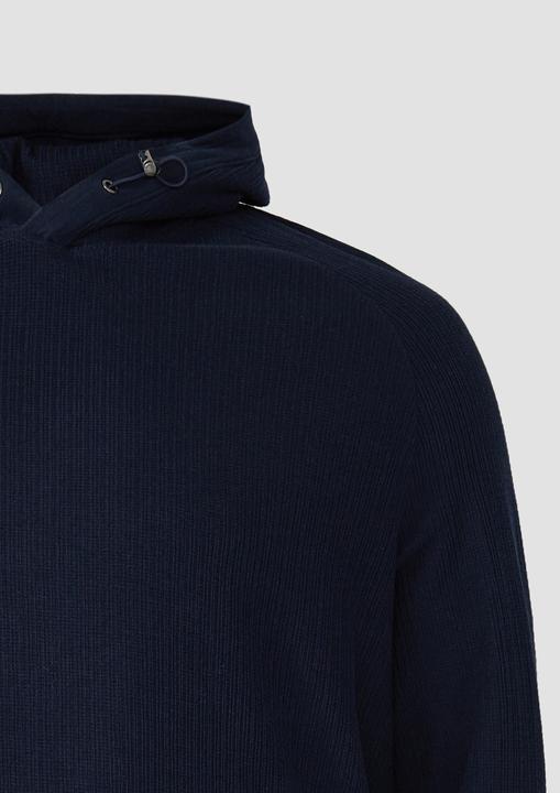 Produktbild s.Oliver Sweatshirt Strukturiertes Kapuzen-Sweatshirt mit Raglanärmeln (4XL)