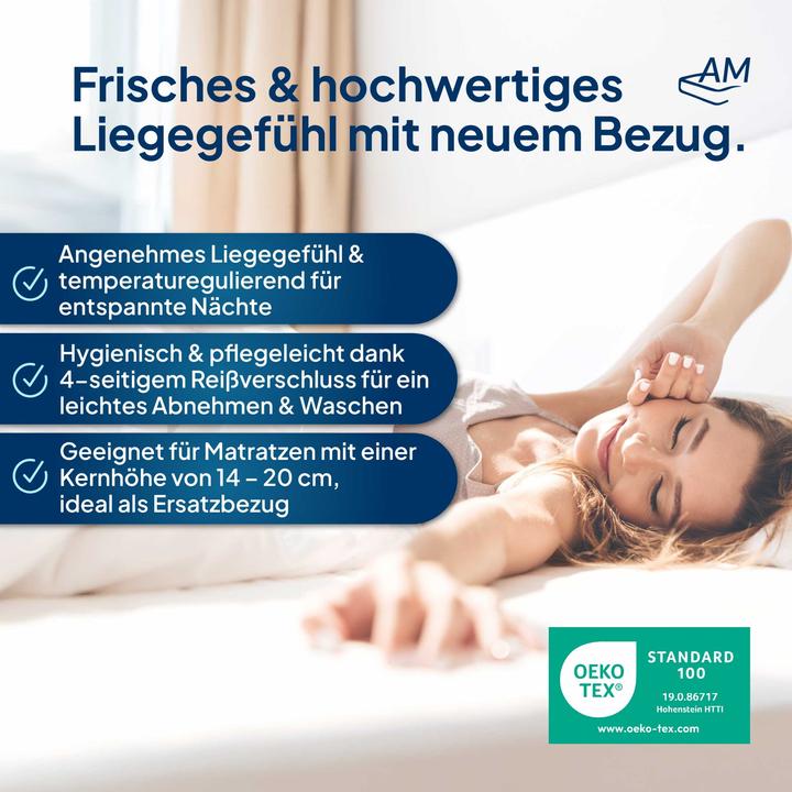 Produktbild AM Qualitätsmatratzen Matratzenbezug Komfort (140 x 200 cm)