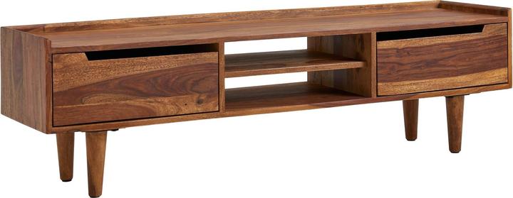 FineBuy Lowboard Sheesham Braun