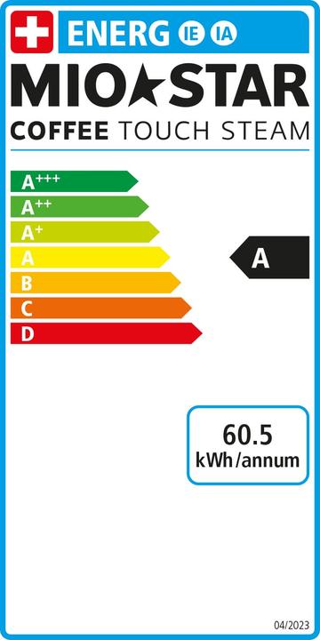 Energie-Label Mio Star Coffee Touch Steam