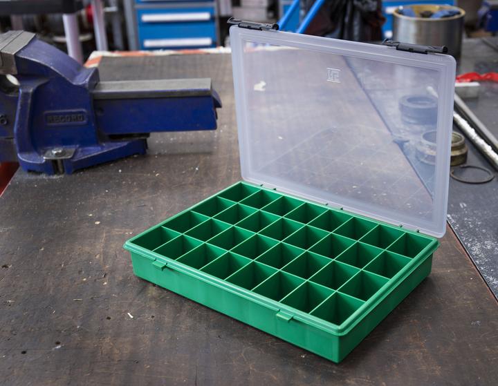Actual product image Rs Pro Green plastic storage box,32 compartment