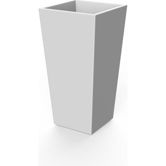 Newgarden, Gartenbeleuchtung, MELISA 40 Blumentopf XXL gross doppelwandig eckig, hoch 40x40x90cm weiss 12L outdoor