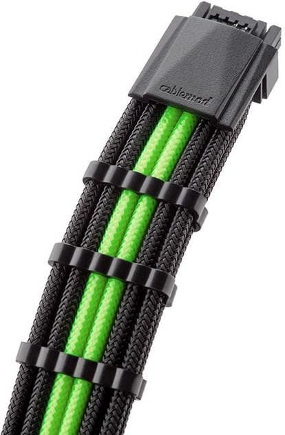 Produktbild CableMod C-Series Pro ModMesh 12VHPWR auf 3x PCI-e Kabel für Corsair - 60cm, schwarz/hellgrün