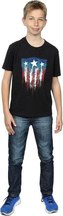 Actual product image Boys Captain America Flag Shield T-Shirt (152, 158)
