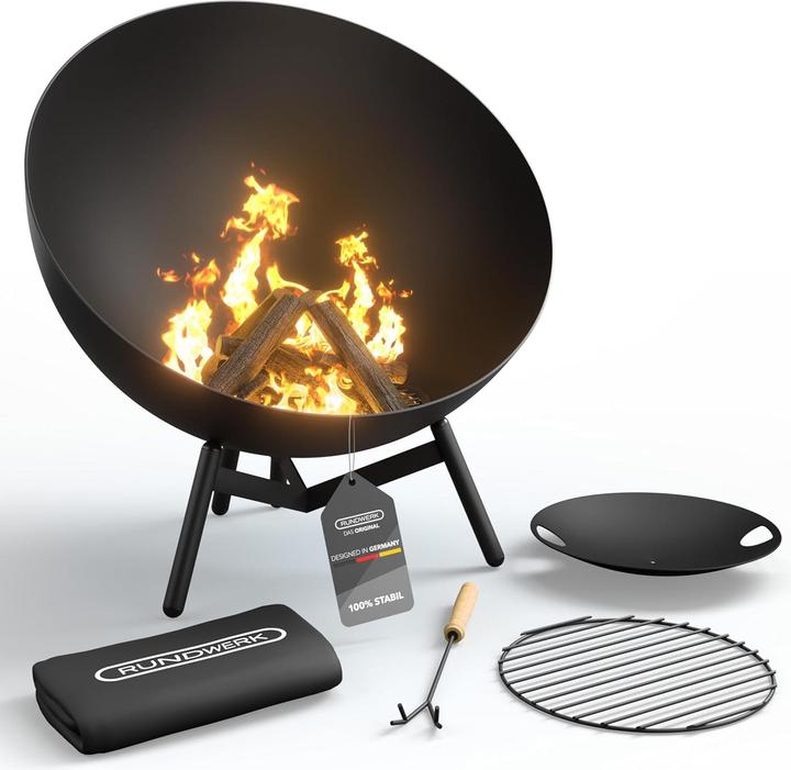 Rundwerk Feuerschale für Garten und Terrasse (60cm) (60 cm)