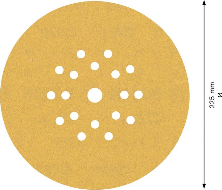 Actual product image Bosch Professional Zubehör EXPERT C470 Sandpaper with 19 holes for drywall sander, 225 mm, G 180, 25 pcs. (180)