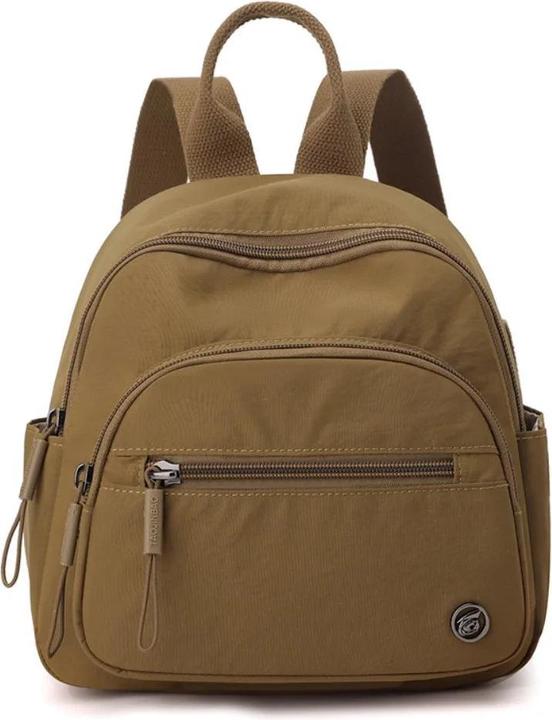 Image du produit Only-Bags.Store Tragbarer Nylonrucksack, einfarbiger wasserdichter Rucksack mit mehreren Taschen, lässiger