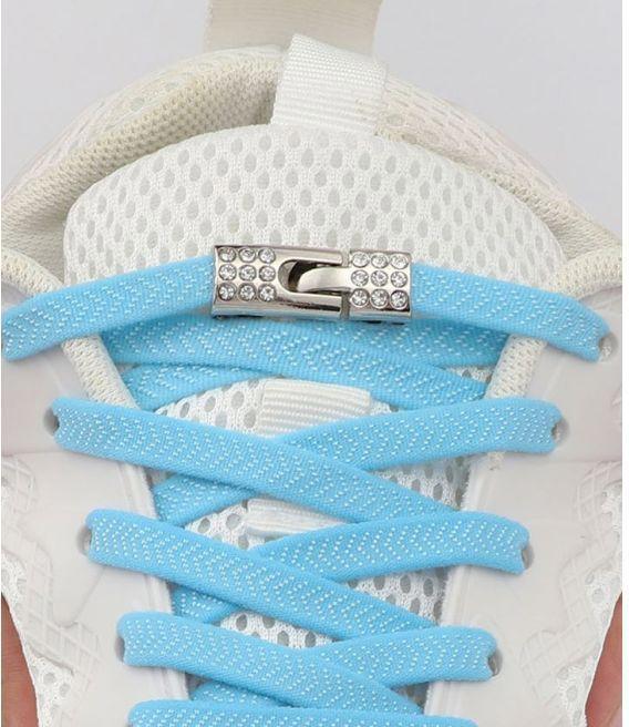 Actual product image MU Classic Elastic Bling Series 1 Pair Elastic Shoelaces without Tying
