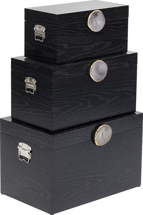Produktbild Kare Design Box Nifty Schwarz (3/Set)
