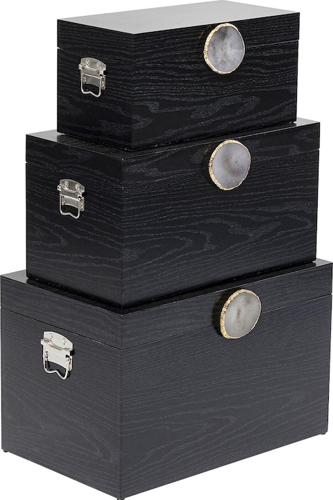 Produktbild Kare Design Box Nifty Schwarz (3/Set)
