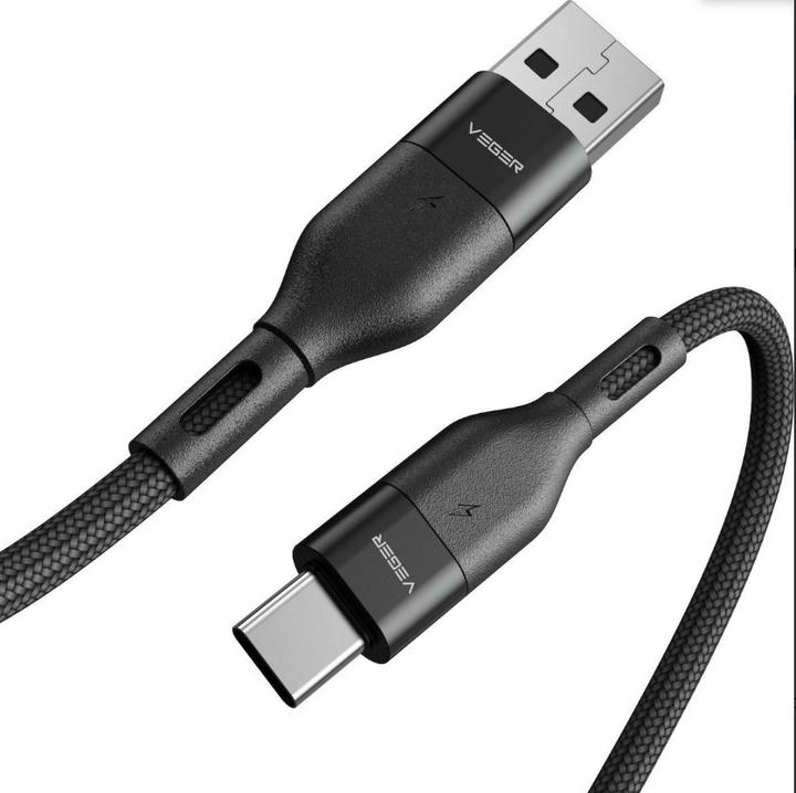 Veger Cable cable USB A to Type C PD 5A 100W AC03 1,2 m black (1.20 m, USB 2.0, 100 W)