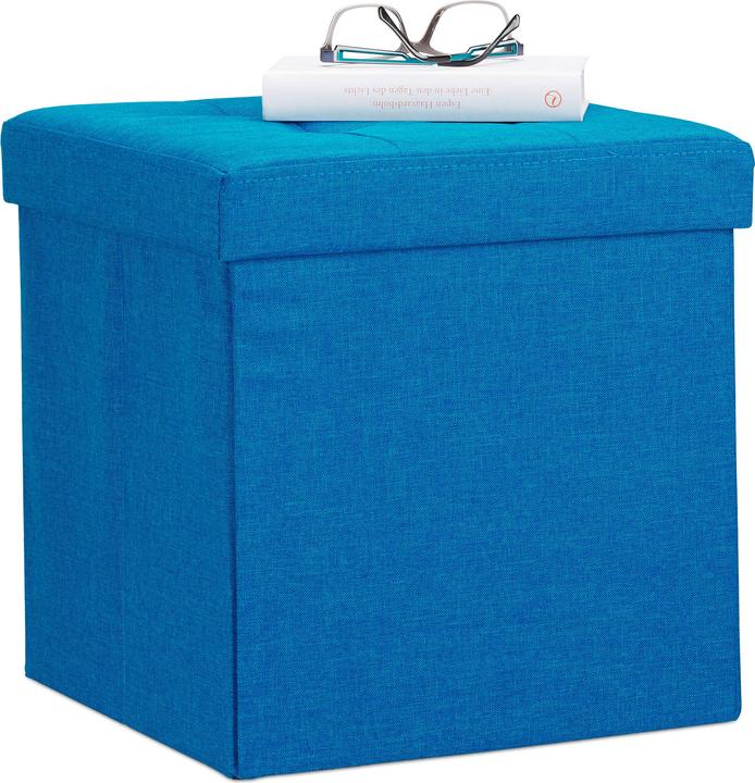 Actual product image Relaxdays Folding Storage Ottoman