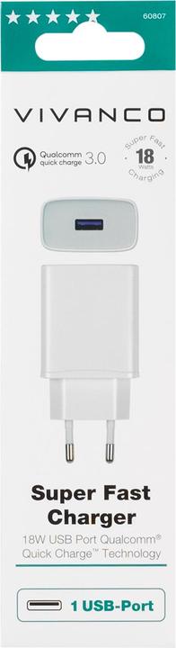Image du produit Vivanco Handy Super Fast Charger, Quick Charge 3.0 18 W (18 W)