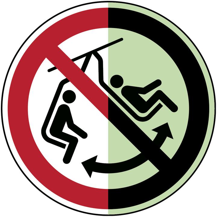 Actual product image Brady ISO safety sign - No swinging in the chair