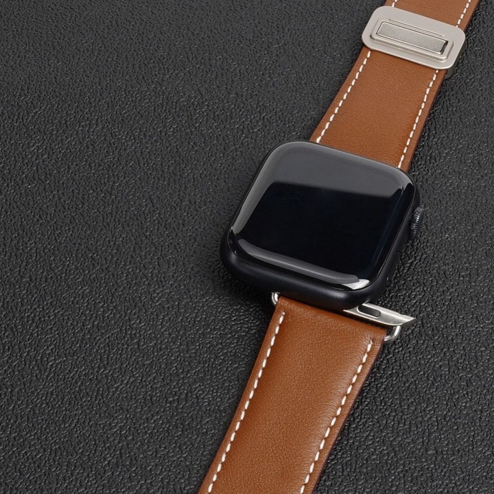 Actual product image Dux Ducis YA Strap (38 mm, 40 mm, 41 mm, Genuine leather, Apple Watch Series 1, Apple Watch Series 2, Apple Watch Series 3, Apple Watch Series 4, Apple Watch Series 5, Apple Watch Series 6, Apple Watch Series 7, Apple Watch Series 8, Apple Watch Series 9, Apple Watch SE)