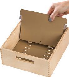 Actual product image Han Card index box made of wood A6 landscape (A6)