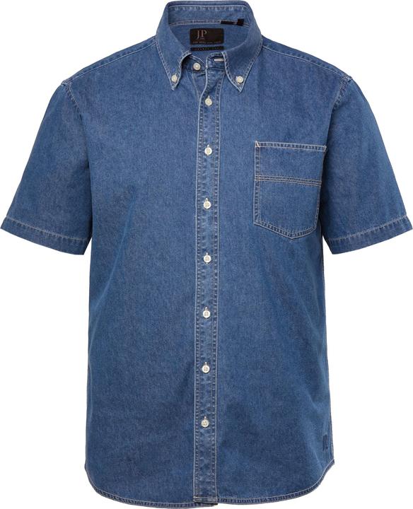 Produktbild JP1880 Jeanshemd, Halbarm, Buttondown-Kragen, Modern Fit (4XL)