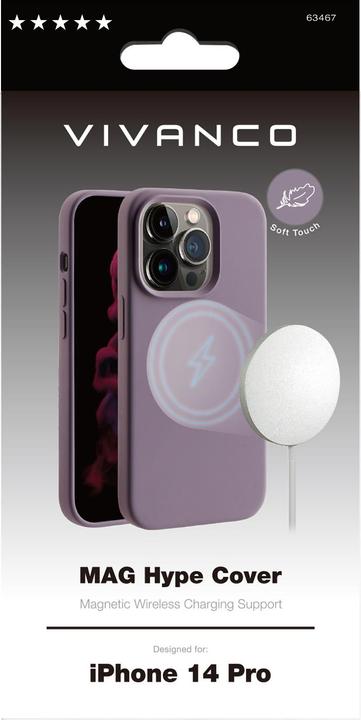 Immagine prodotto Vivanco Custodia per cellulare Mag Hype (6.1") Cover Viola (Apple iPhone 14 Pro)