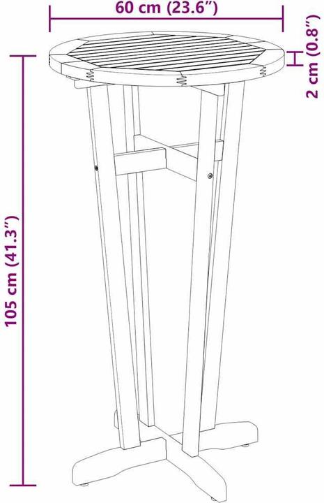 Produktbild vidaXL Garten-Bartisch