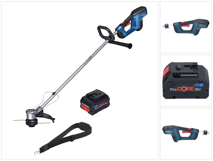 Produktbild Bosch Professional Bosch GRT 18V-33 Professional Akku Rasentrimmer 18 V 330 mm Brushless + 1x ProCORE Akku 8,0 Ah - oh